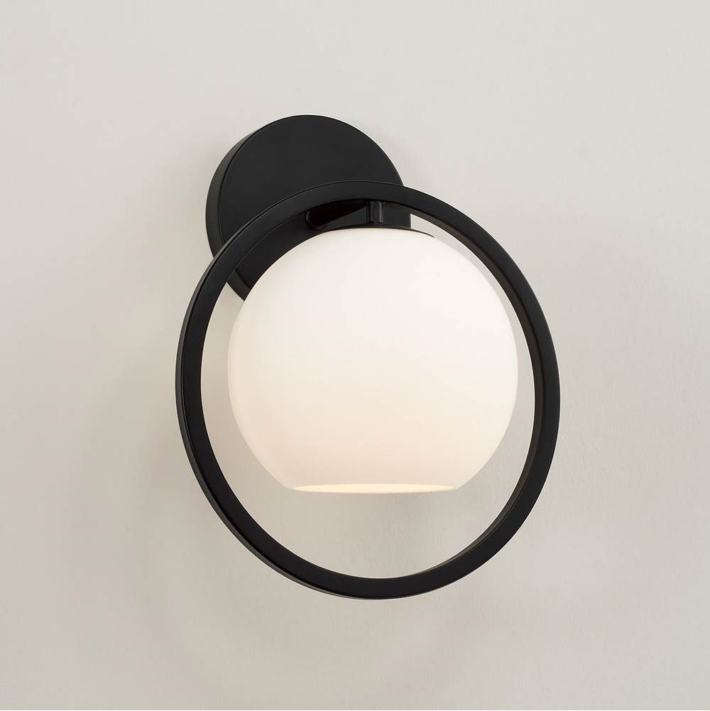 Capital Lighting Zeek 9.5'' W X 12'' H 1-light Circle Sconce In Matte Brass With Soft White Glass