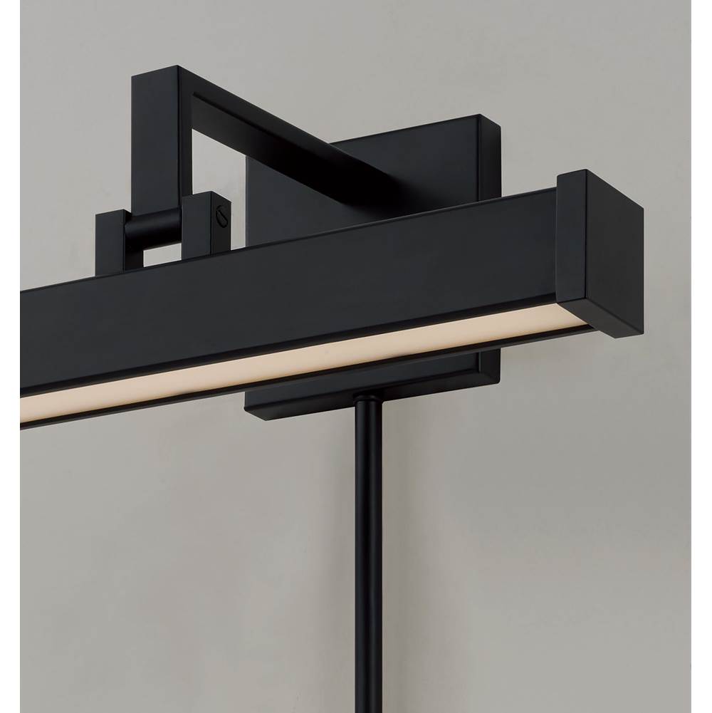 Capital Lighting 658111MB Matte Black 16'' W X 6'' H Integrated Led Adjustable Pivoting Picture Light Wall Sconce In Matte Black With Optional Plug-in And Cord Cover Image 4