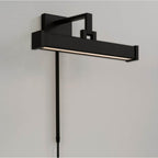 Capital Lighting 658111MB Matte Black 16'' W X 6'' H Integrated Led Adjustable Pivoting Picture Light Wall Sconce In Matte Black With Optional Plug-in And Cord Cover Image 2