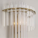 Capital Lighting 658711AD Aged Brass 12.5'' W X 14'' H 1-light Tiered Sconce In Aged Brass With Clear And Etched Glass Tubes Image 4