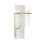 Capital Lighting 658711AD Aged Brass 12.5'' W X 14'' H 1-light Tiered Sconce In Aged Brass With Clear And Etched Glass Tubes Image 3