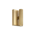 Capital Lighting 659021AD Aged Brass 4.5'' W X 6'' H Integrated Led Mini Dual Sconce In Aged Brass With Fluted Texture And Up And Down Cylindrical Light Image 1