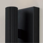 Capital Lighting 659021MB Matte Black 4.5'' W X 6'' H Integrated Led Mini Dual Sconce In Matte Black With Fluted Texture And Up And Down Cylindrical Light Image 7