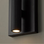 Capital Lighting 659021MB Matte Black 4.5'' W X 6'' H Integrated Led Mini Dual Sconce In Matte Black With Fluted Texture And Up And Down Cylindrical Light Image 5