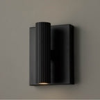 Capital Lighting 659021MB Matte Black 4.5'' W X 6'' H Integrated Led Mini Dual Sconce In Matte Black With Fluted Texture And Up And Down Cylindrical Light Image 6