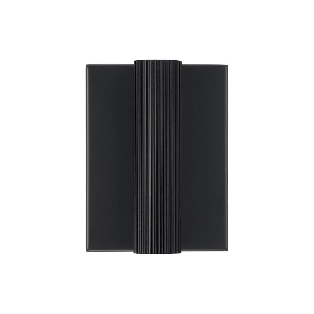 Capital Lighting 659021MB Matte Black 4.5'' W X 6'' H Integrated Led Mini Dual Sconce In Matte Black With Fluted Texture And Up And Down Cylindrical Light Image 2