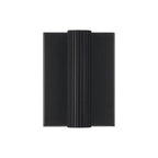 Capital Lighting 659021MB Matte Black 4.5'' W X 6'' H Integrated Led Mini Dual Sconce In Matte Black With Fluted Texture And Up And Down Cylindrical Light Image 2