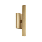Capital Lighting 659022AD Aged Brass 4.5'' W X 12'' H Integrated Led Dual Sconce In Aged Brass With Fluted Texture And Up And Down Cylindrical Light Image 1