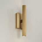 Capital Lighting 659022AD Aged Brass 4.5'' W X 12'' H Integrated Led Dual Sconce In Aged Brass With Fluted Texture And Up And Down Cylindrical Light Image 6