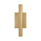 Capital Lighting 659022AD Aged Brass 4.5'' W X 12'' H Integrated Led Dual Sconce In Aged Brass With Fluted Texture And Up And Down Cylindrical Light Image 4