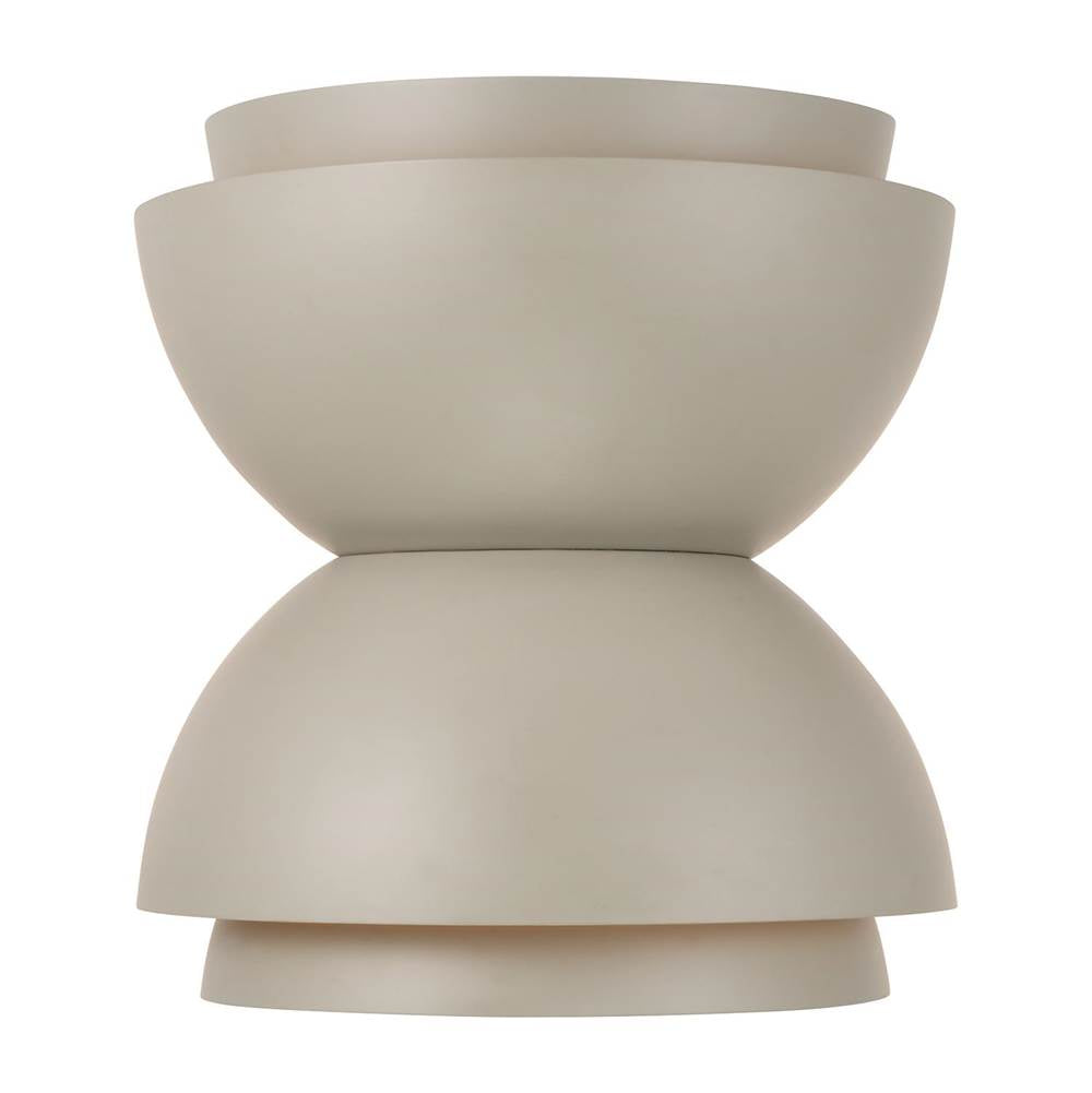 Capital Lighting 659221TP Taupe 12'' W X 12.75'' H 2-light Modern Tiered Dome Bowl Dual Sconce In Taupe Image 2