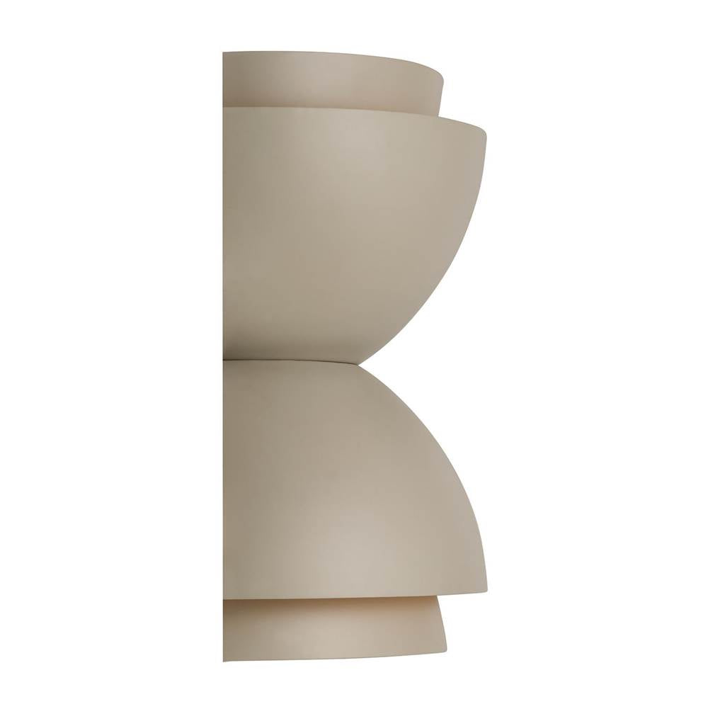 Capital Lighting 659221TP Taupe 12'' W X 12.75'' H 2-light Modern Tiered Dome Bowl Dual Sconce In Taupe Image 3