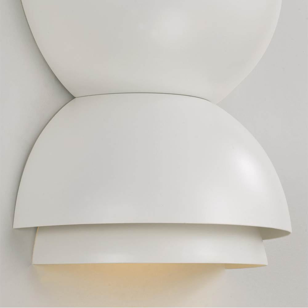 Capital Lighting 659221WE Matte White 12'' W X 12.75'' H 2-light Modern Tiered Dome Bowl Dual Sconce In Matte White Image 4