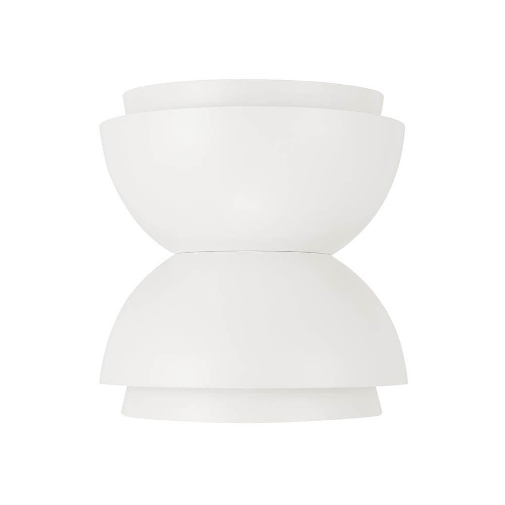 Capital Lighting 659221WE Matte White 12'' W X 12.75'' H 2-light Modern Tiered Dome Bowl Dual Sconce In Matte White Image 2