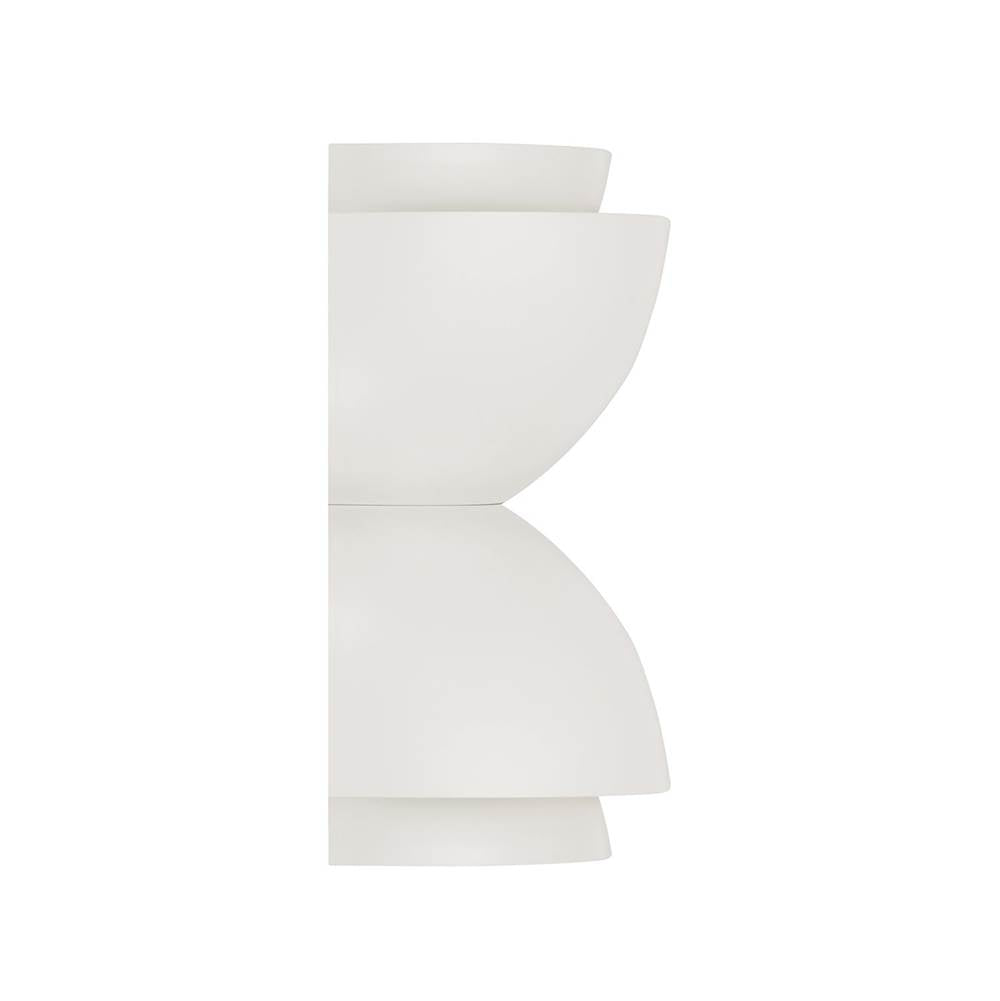 Capital Lighting 659221WE Matte White 12'' W X 12.75'' H 2-light Modern Tiered Dome Bowl Dual Sconce In Matte White Image 3