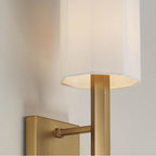 Capital Lighting 659511AD-716 Aged Brass 5'' W X 15'' Wallchiere Sconce In Aged Brass With Octagonal White Fabric Shade Image 4