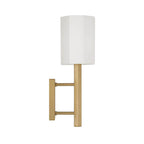 Capital Lighting 659511AD-716 Aged Brass 5'' W X 15'' Wallchiere Sconce In Aged Brass With Octagonal White Fabric Shade Image 3