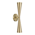 Capital Lighting 659621MA Matte Brass 5'' W X 19.25'' H 2-light Modern Tapered Dual Sconce In Matte Brass Image 1