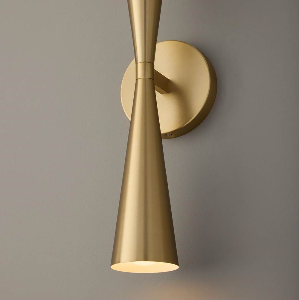 Capital Lighting 659621MA Matte Brass 5'' W X 19.25'' H 2-light Modern Tapered Dual Sconce In Matte Brass Image 5