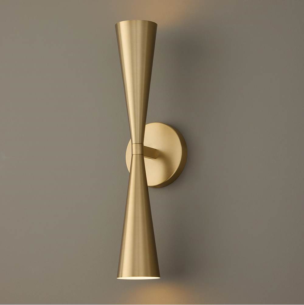Capital Lighting 659621MA Matte Brass 5'' W X 19.25'' H 2-light Modern Tapered Dual Sconce In Matte Brass Image 7