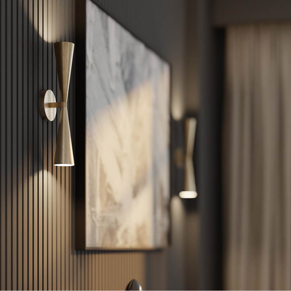 Capital Lighting 659621MA Matte Brass 5'' W X 19.25'' H 2-light Modern Tapered Dual Sconce In Matte Brass Image 4