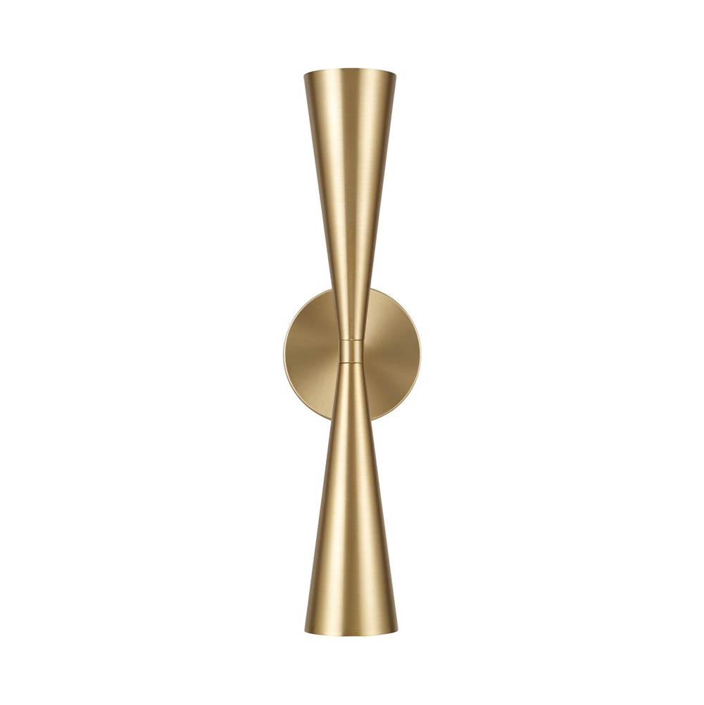 Capital Lighting 659621MA Matte Brass 5'' W X 19.25'' H 2-light Modern Tapered Dual Sconce In Matte Brass Image 2