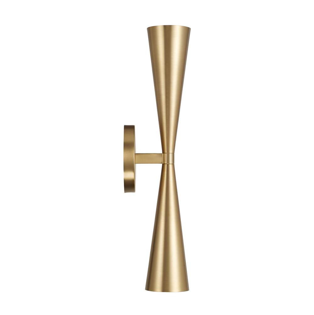 Capital Lighting 659621MA Matte Brass 5'' W X 19.25'' H 2-light Modern Tapered Dual Sconce In Matte Brass Image 3