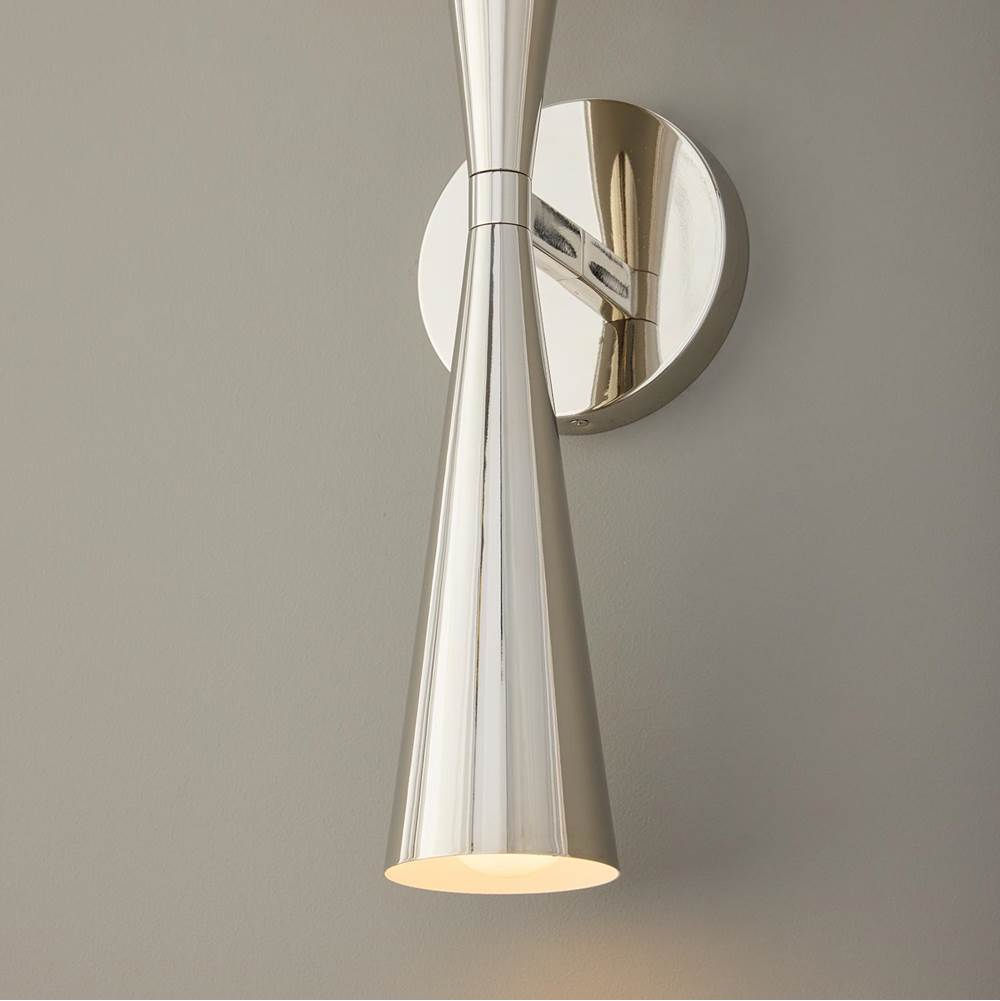 Capital Lighting 659621PN Polished Nickel 5'' W X 19.25'' H 2-light Modern Tapered Dual Sconce In Polished Nickel Image 6