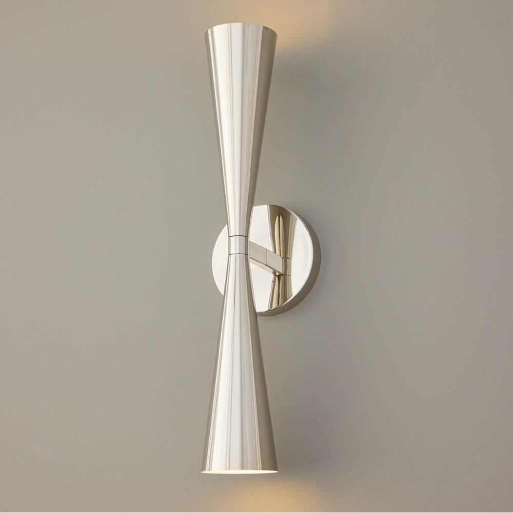 Capital Lighting 659621PN Polished Nickel 5'' W X 19.25'' H 2-light Modern Tapered Dual Sconce In Polished Nickel Image 8
