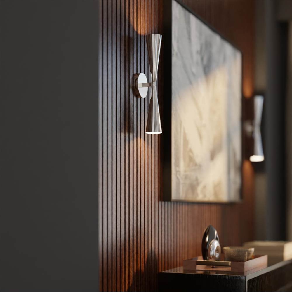 Capital Lighting 659621PN Polished Nickel 5'' W X 19.25'' H 2-light Modern Tapered Dual Sconce In Polished Nickel Image 5