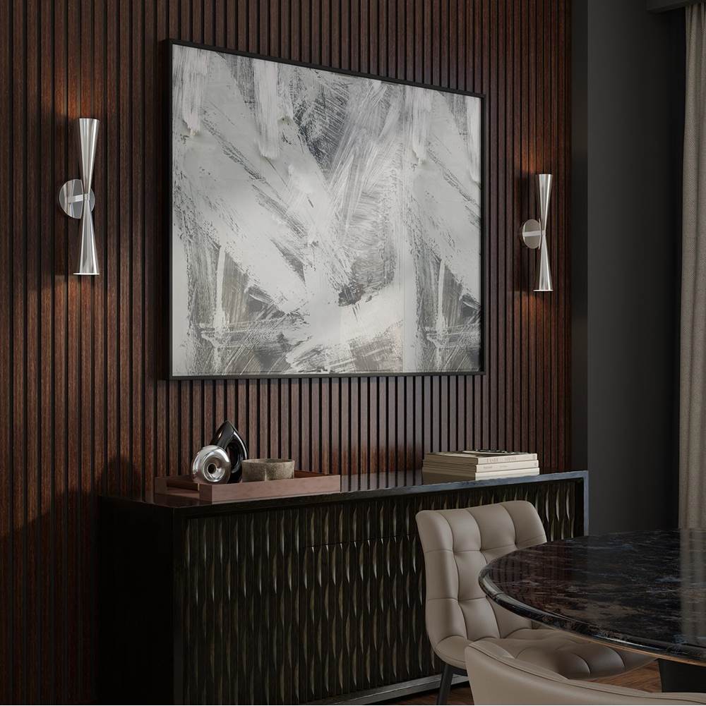 Capital Lighting 659621PN Polished Nickel 5'' W X 19.25'' H 2-light Modern Tapered Dual Sconce In Polished Nickel Image 2