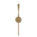 Capital Lighting 659811ARG Artisan Gold 5'' W X 25'' H 1-light Wallchiere Sconce In Hand-painted Textured Artisan Gold With Smooth Tapered Candlesleeve Design Image 2