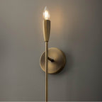 Capital Lighting 660411ANB Antiqued Brass 5'' W X 19.25'' H 1-light Wallchiere Sconce In Antiqued Brass With Faceted Candlesleeve Image 4