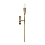 Capital Lighting 660411ANB Antiqued Brass 5'' W X 19.25'' H 1-light Wallchiere Sconce In Antiqued Brass With Faceted Candlesleeve Image 3