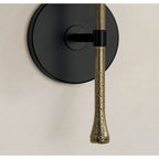 Capital Lighting 660711MBG-717 Matte Black,Hammered Gold 6'' W X 14.25'' H 1-light Wallchiere Sconce In Matte Black With Textured Hammered Gold Tail And White Fabric Shade Image 5