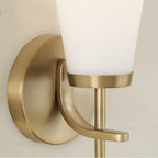 Capital Lighting 661011AD-660 Aged Brass 5'' W X 17'' H 1-light Wallchiere Sconce In Aged Brass With Tapered Soft White Glass Image 4