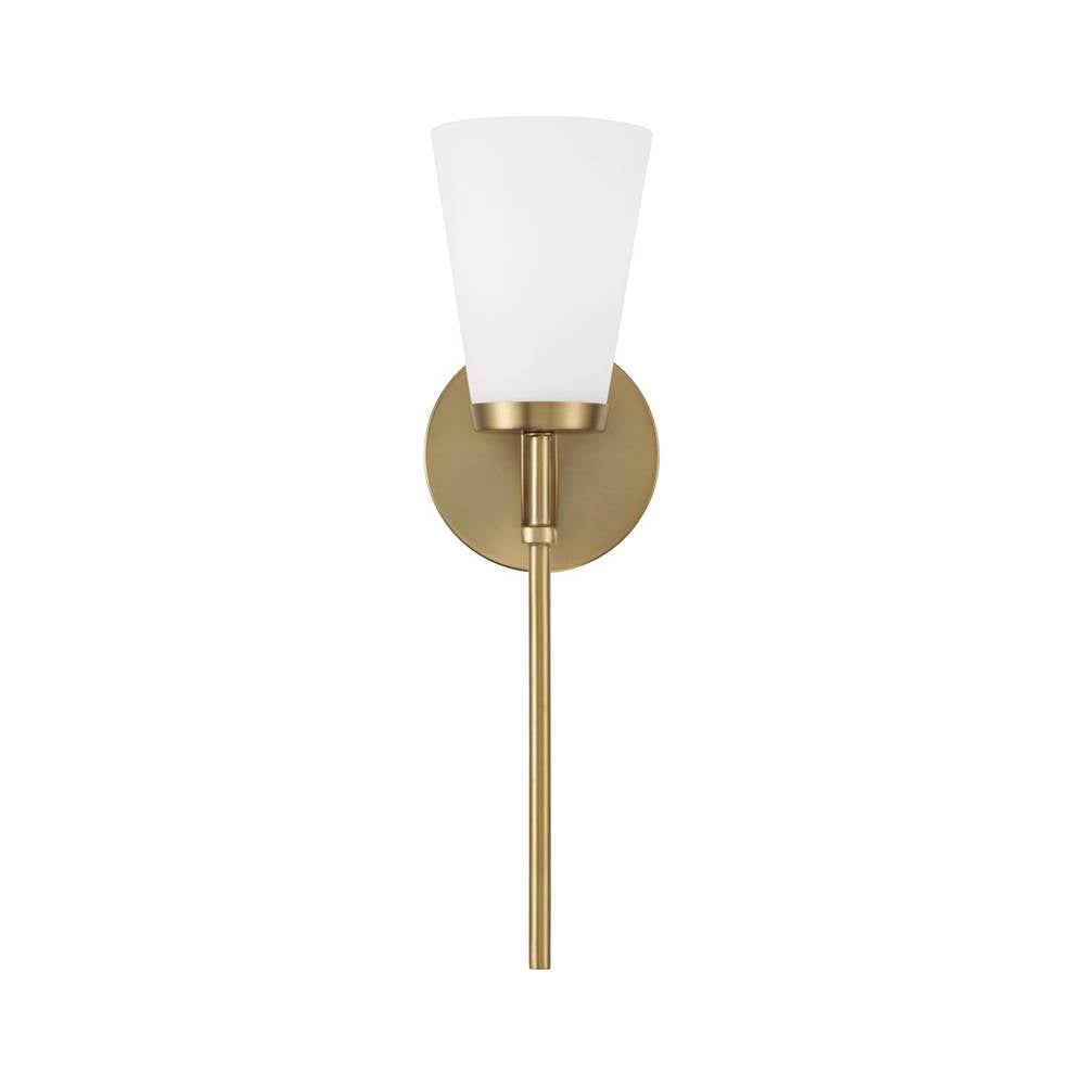 Capital Lighting 661011AD-660 Aged Brass 5'' W X 17'' H 1-light Wallchiere Sconce In Aged Brass With Tapered Soft White Glass Image 2