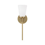 Capital Lighting 661011AD-660 Aged Brass 5'' W X 17'' H 1-light Wallchiere Sconce In Aged Brass With Tapered Soft White Glass Image 2