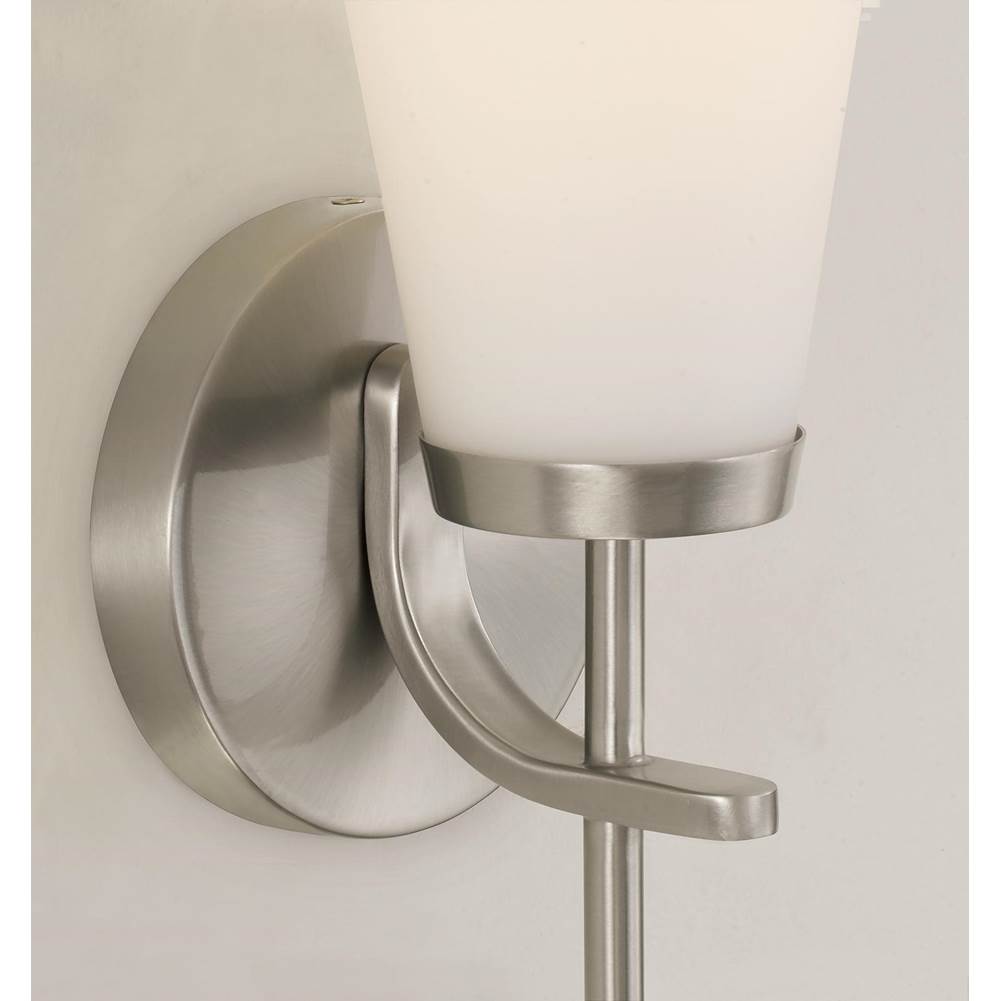 Capital Lighting 661011BN-660 Brushed Nickel 5'' W X 17'' H 1-light Wallchiere Sconce In Brushed Nickel With Tapered Soft White Glass Image 4