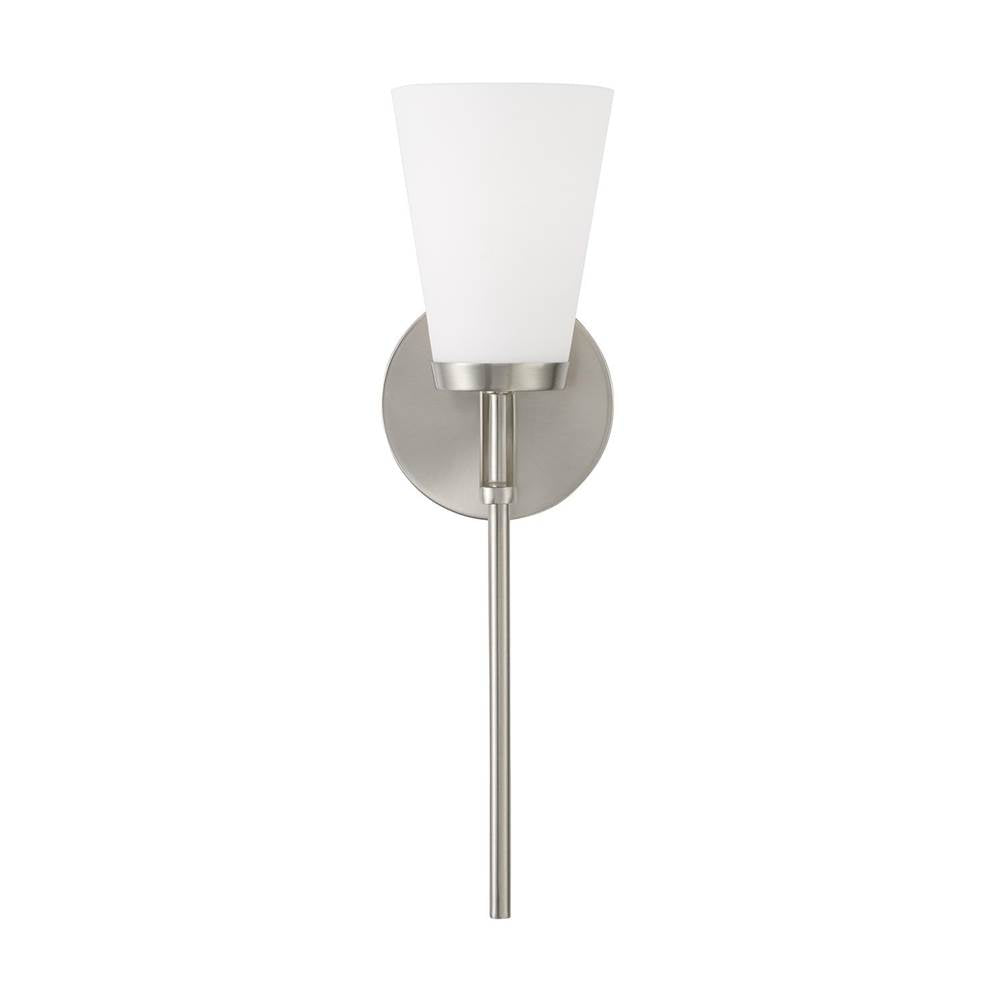 Capital Lighting 661011BN-660 Brushed Nickel 5'' W X 17'' H 1-light Wallchiere Sconce In Brushed Nickel With Tapered Soft White Glass Image 2