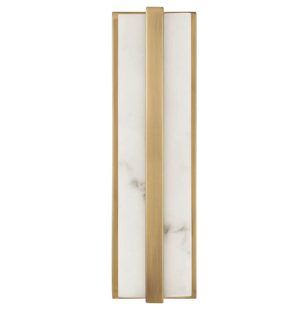 Capital Lighting 661211AD Aged Brass 4.75'' W X 16'' H Ada Integrated Led Vanity Bath Bar In Aged Brass With Alabaster Glass Image 4