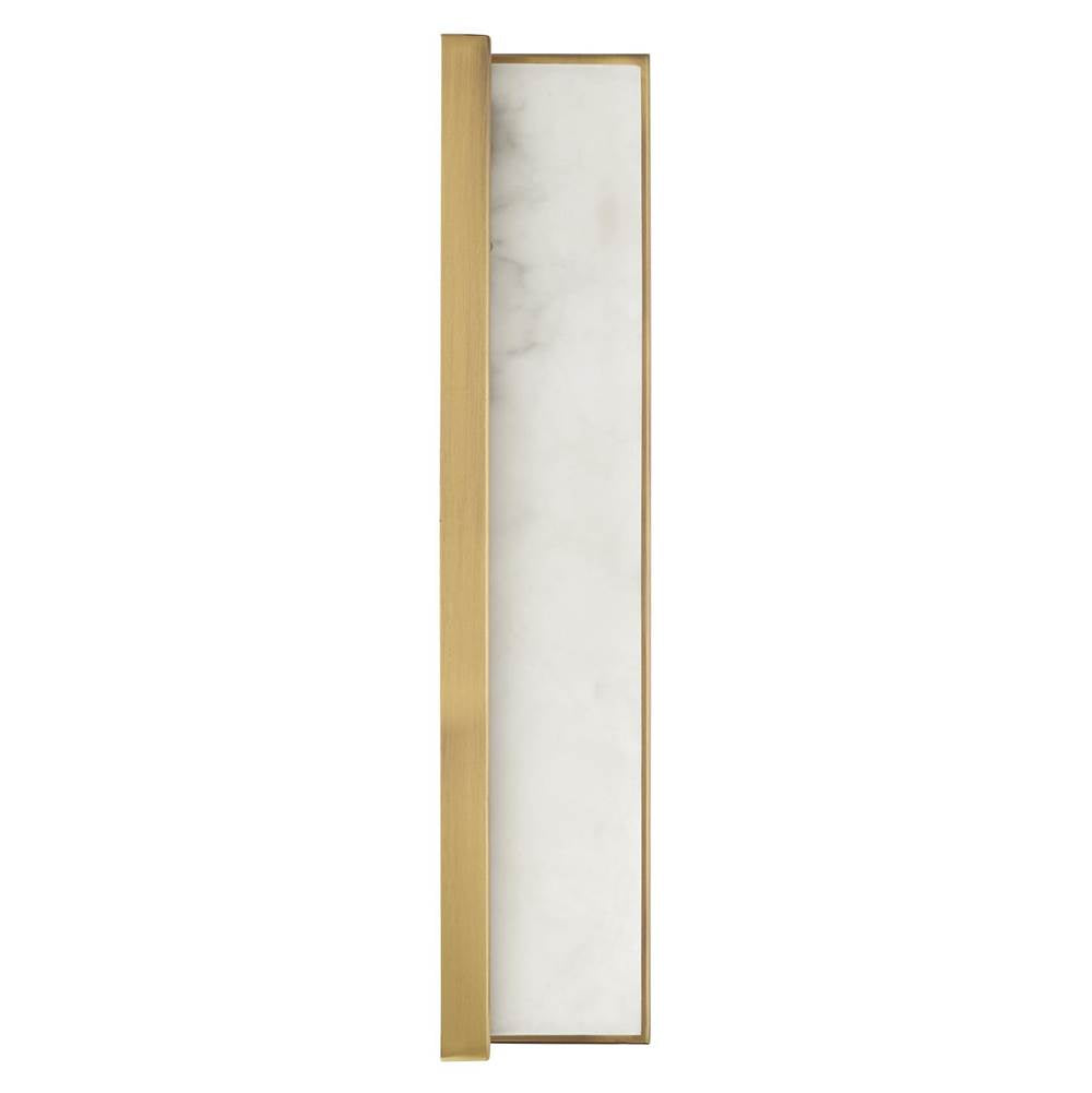 Capital Lighting 661211AD Aged Brass 4.75'' W X 16'' H Ada Integrated Led Vanity Bath Bar In Aged Brass With Alabaster Glass Image 2