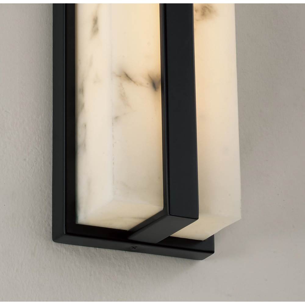 Capital Lighting 661211MB Matte Black 4.75'' W X 16'' H Ada Integrated Led Vanity Bath Bar In Matte Black With Alabaster Glass Image 7