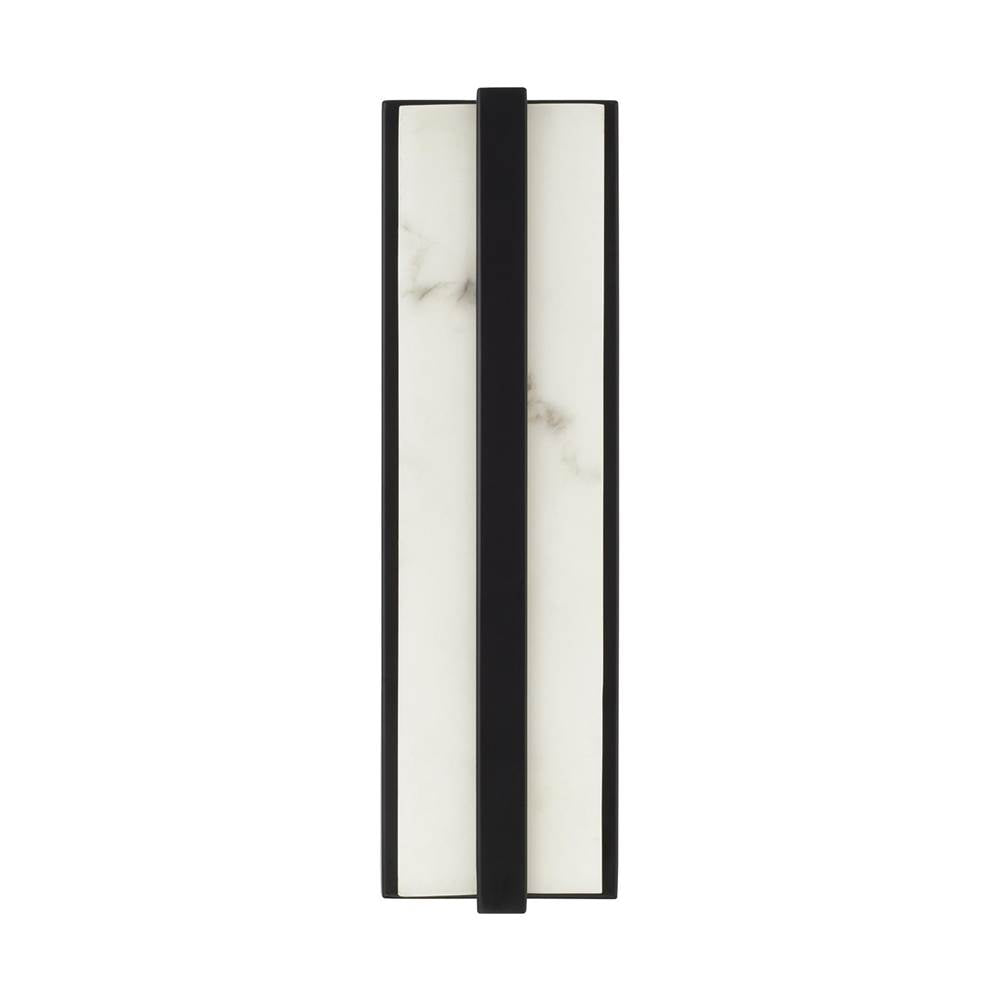 Capital Lighting 661211MB Matte Black 4.75'' W X 16'' H Ada Integrated Led Vanity Bath Bar In Matte Black With Alabaster Glass Image 2