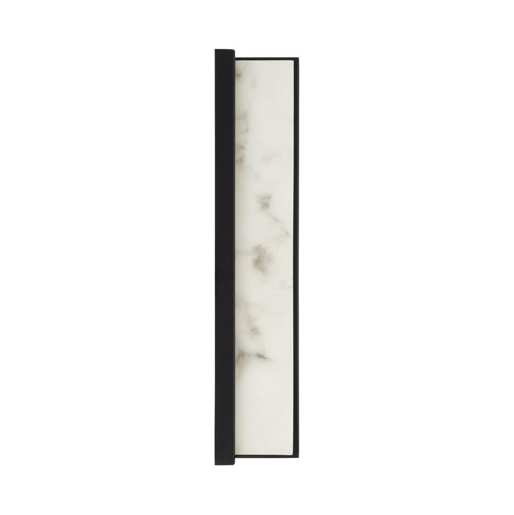Capital Lighting 661211MB Matte Black 4.75'' W X 16'' H Ada Integrated Led Vanity Bath Bar In Matte Black With Alabaster Glass Image 4