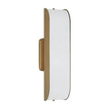 Capital Lighting 661811AD Aged Brass 5'' W X 18'' H Integrated Led Sconce In Aged Brass With White Milk Glass Panels Image 1