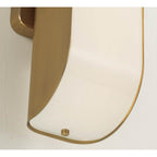 Capital Lighting 661811AD Aged Brass 5'' W X 18'' H Integrated Led Sconce In Aged Brass With White Milk Glass Panels Image 4