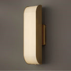 Capital Lighting 661811AD Aged Brass 5'' W X 18'' H Integrated Led Sconce In Aged Brass With White Milk Glass Panels Image 3