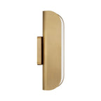 Capital Lighting 661811AD Aged Brass 5'' W X 18'' H Integrated Led Sconce In Aged Brass With White Milk Glass Panels Image 2
