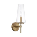 Capital Lighting 661911AD-663 Aged Brass 5'' W X 15.75'' H Wallchiere Sconce In Aged Brass With Clear Glass Image 1